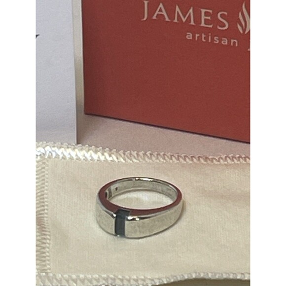 James Avery Sterling Silver 925 Blue Topaz Meridian Ring Size 5 Retired w/ Box - Picture 2 of 9